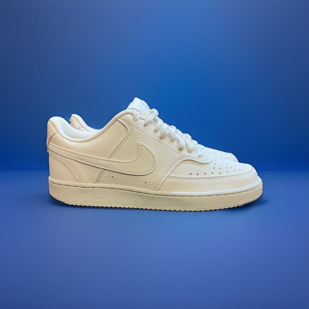 7.5 Nike Women's Court Vision Low Next Nature Sneaker, White/White/White,